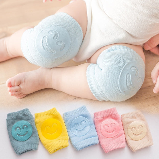 Smiley Face Baby Knee Pads for Crawling